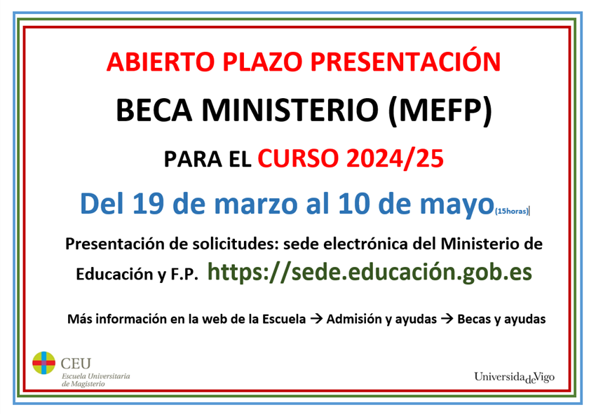 Becas Ministerio curso 2024-2025