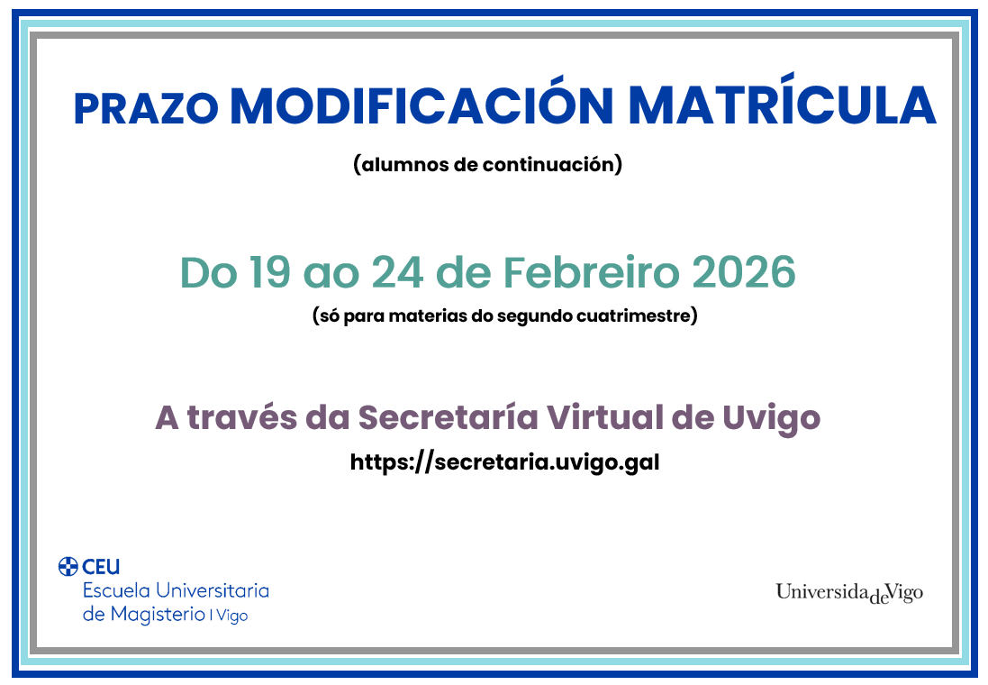 Plazo modificación de matrícula